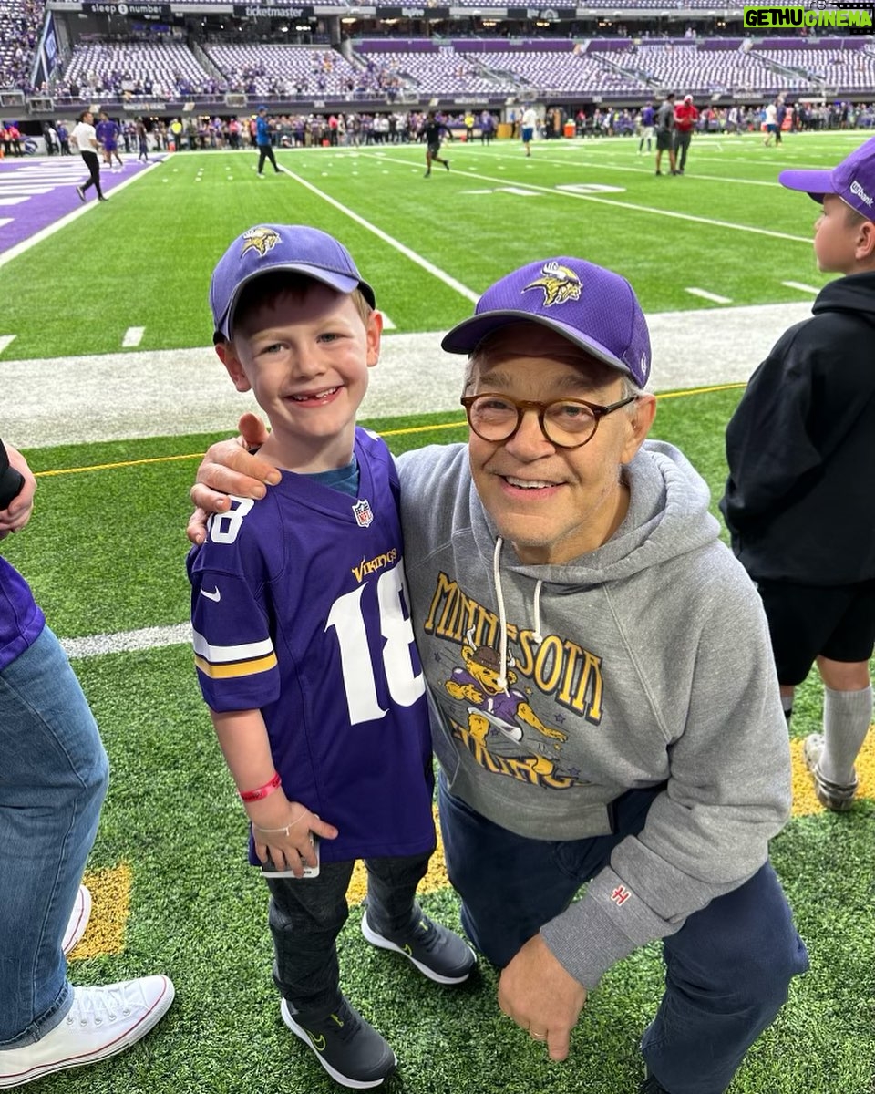 Al Franken - 8.9K Likes - With grandson Jacob at his first Vikings game. Unfortunately, we lost.