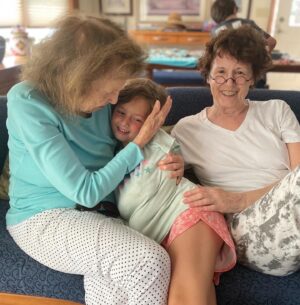 Al Franken Instagram - Spent the week in Maine visiting Franni’s family. Her mom is 99! Here’s me with grandkids Avery and Joe. Flying with them to LA to host Kimmel on Tuesday. I’m hosting not them.