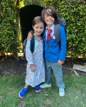 Al Franken Instagram - Happy 1st Day of School to my West Coast Grandkids! Joe, 5th grade, and Avery, 1st grade, will be studying haute couture this year.
