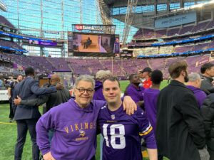 Al Franken Instagram - Me and my son Joe at the Vikings-Jets game. Another excruciatingly tense win.