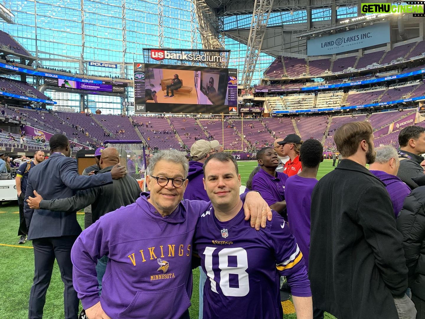 Al Franken - 5.2K Likes - Me and my son Joe at the Vikings-Jets game. Another excruciatingly tense win.