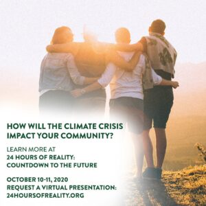 Al Gore Instagram - I'm so inspired by the recent groundswell of action we’ve seen behind climate solutions. This October, join @TEDCountdown and me for a global conversation about how we can shape the future. Request a virtual presentation for your community at 24hoursofreality.org