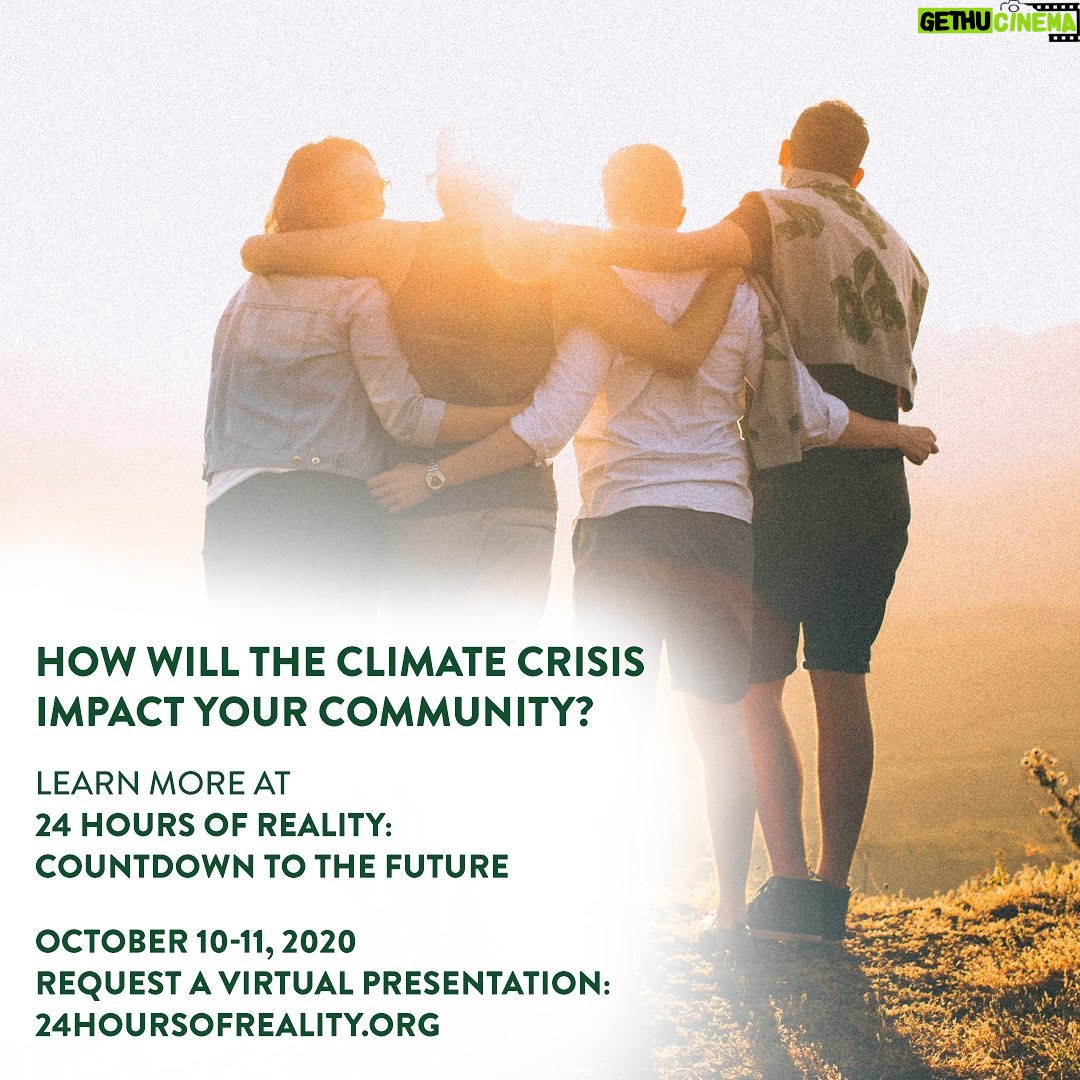 Al Gore - 1.4K Likes - I'm so inspired by the recent groundswell of action weāve seen behind climate solutions. This October, join @TEDCountdown and me for a global conversation about how we can shape the future. Request a virtual presentation for your community at 24hoursofreality.org