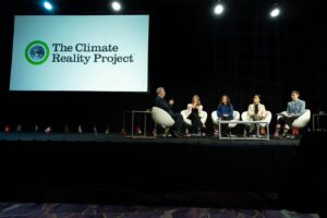 Al Gore Instagram - I am so energized after spending three days with climate advocates from across the Southwest at Climate Reality's 49th Leadership Corps training! It was an incredibly special weekend filled with education, storytelling & most importantly: hope.

I was inspired by Climate Reality Leaders Shawn Harpen, Li-Ya Mar, Lily Morse, & Malika Yates, who shared specific pieces of advice on how to drive action. Among them: dive right in and be sure to listen to and understand the perspectives of your audiences.

Drs. Elena Krieger & Karletta Chief joined us to answer Climate Reality leaders’ questions about the climate crisis & its solutions. Scientists like these brilliant women are illuminating our fight against the crisis through their research & teachings. Thank you both!

It was also my honor to present Sybil Azur with Climate Reality's Alfredo Sirkis Green Ring Award. Her work in rallying for a clean energy transition in the LA Unified Schools is an inspiration to us all!

I was so grateful for our special guests Representative Susie Lee, Representative Dina Titus, Jonathan Scott, Cassie Snow, IN-Q, Commissioner Justin Jones, Tim Guinee, and Calum Worthy.

And of course, the people who made this training possible: our entire Climate Reality team!

The biggest highlight of these trainings for me is always meeting all of you! I truly believe that this generation of climate activists can & WILL build a more just & sustainable future for our planet. Thank you for making this weekend possible.