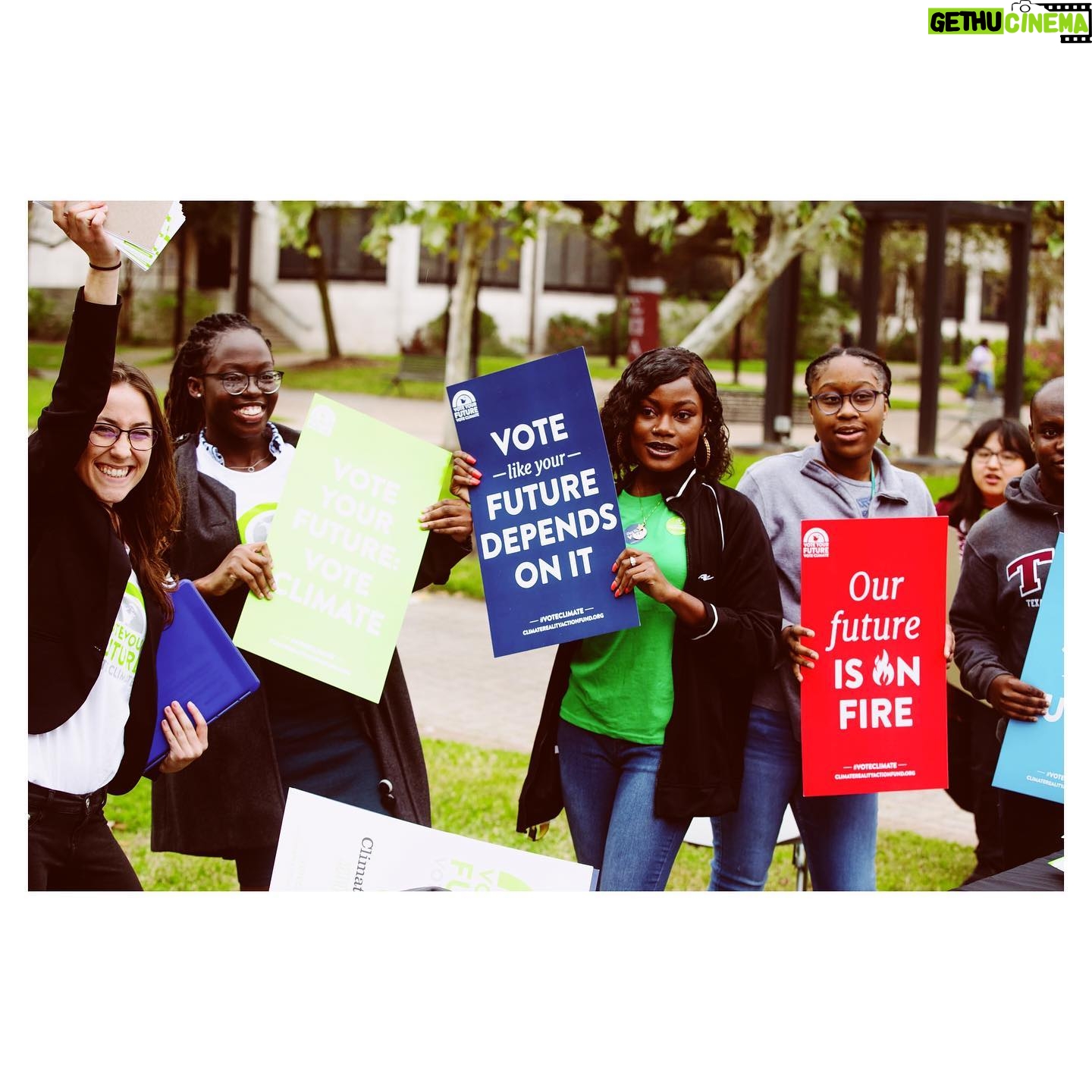 Al Gore - 2.1K Likes - Iām so energized by a great voter registration event @TexasSouthern today. Together with @climaterealityactionfund, Iāve launched a new campaign to encourage young voters to register and turn out to vote on climate this November. This election is make or break for action on the climate crisis. Thanks to my friend Dr. Robert Bullard and the student leaders for helping to organize this effort. Click the link in my bio for more information.