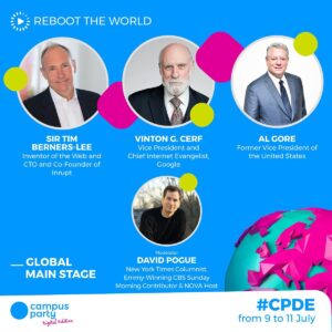 Al Gore Instagram - Join Tim Berners-Lee, Vint Cerf, and myself for a panel on the future of the internet in a post-COVID-19 world! Moderated by David Pogue, you can watch live tomorrow, on 7/10 at 10 AM CST. Link is in the bio. #cpde