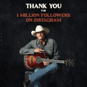 Alan Jackson Instagram - Thank you for 1 Million Followers on @instagram! To celebrate, comment your favorite Alan GIF below for your chance to win an AJ prize!

Comment by 11/30/23 at 11:59pm CST. Winner will be selected randomly 12/01/23.