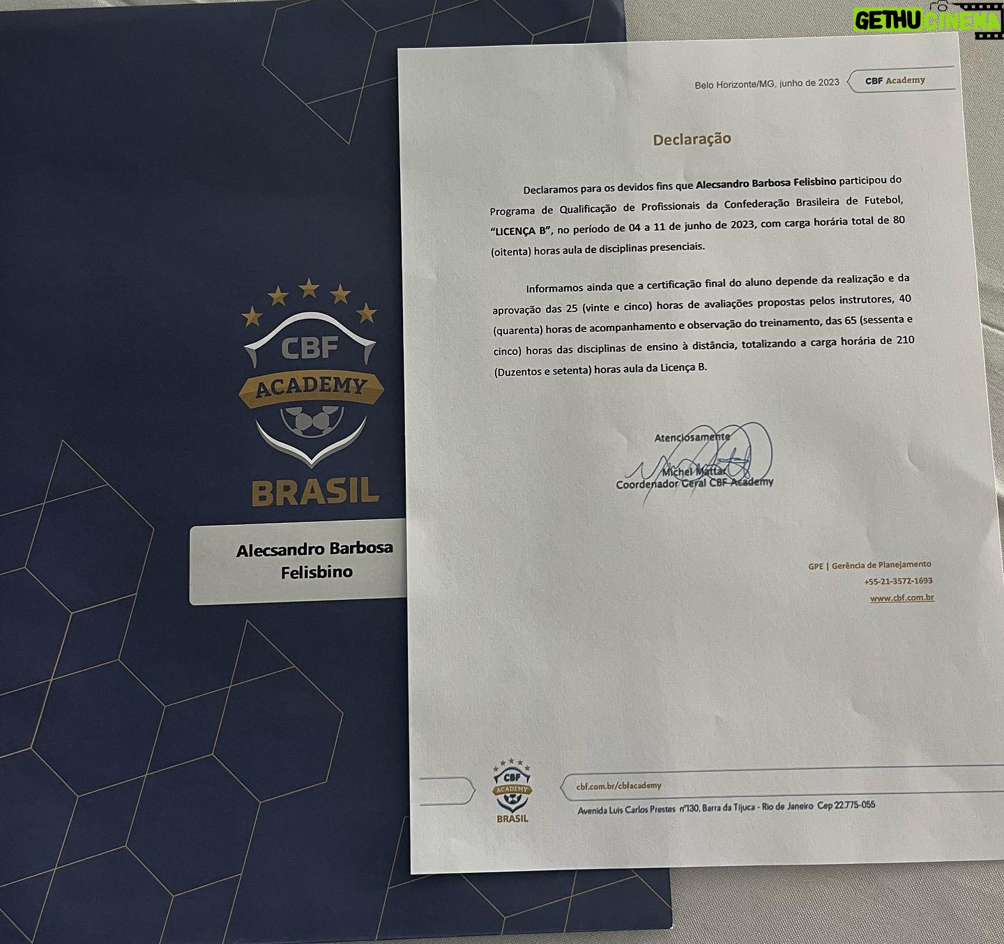 Alecsandro - 645 Likes - E assim vão continuar falando que foi sorte 🍀 kkk então vou continuar crescendo, aprendendo e me especializado 👊🏽 obrigado a @cbfacademy e a todos os seus instrutores e professores #Licencas