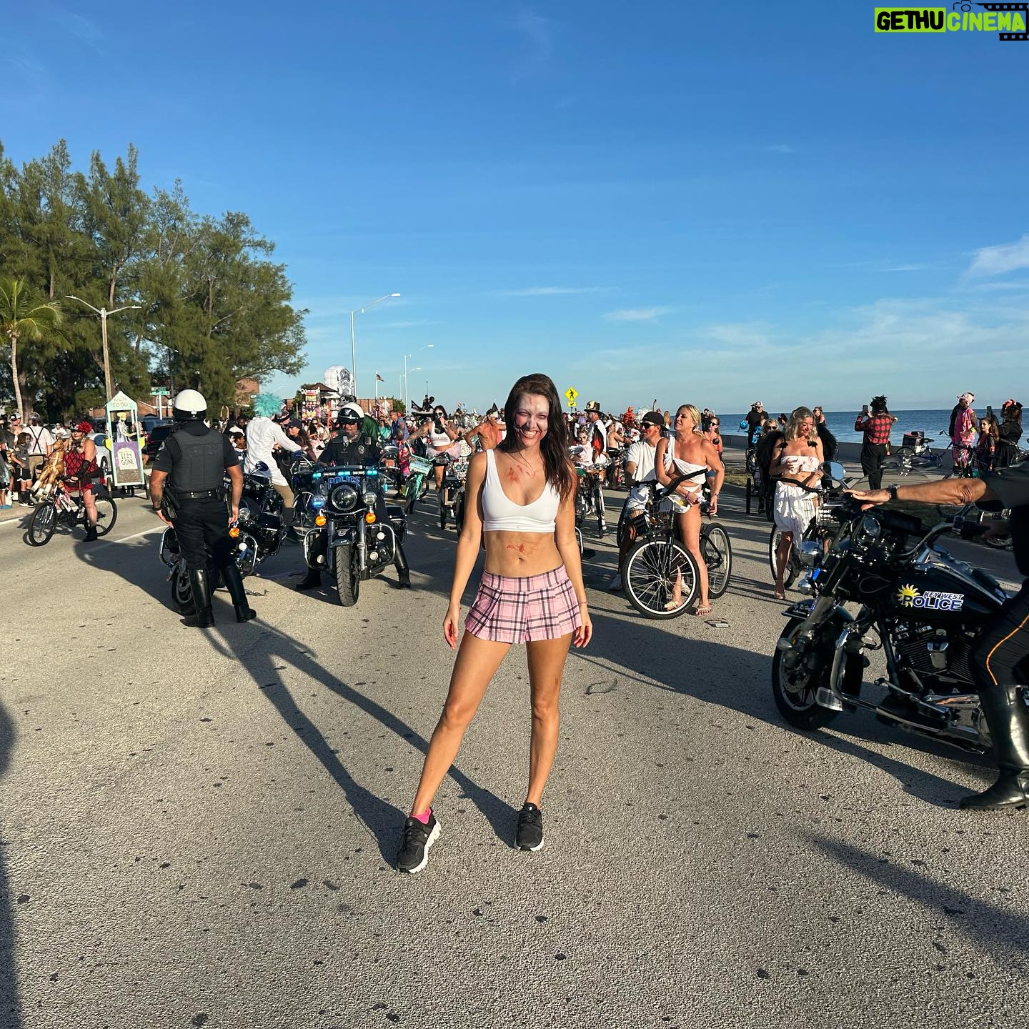 Alessandra Torre - 507 Likes - Tonight we rode at sunset - 1,000 zombies on bikes. This is one of my favorite annual #keywest events and kicks off the start of #fantasyfest2023. #zombiebikeride #halloween