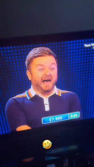 Alex Brooker Instagram - Had this clip from The Chase for Soccer Aid sent to me a few times this week. Sometimes you just gotta hide the fact you’ve blagged it……..