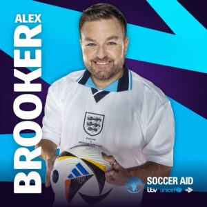 Alex Brooker Instagram - So proud to be back playing for England at Soccer Aid for UNICEF at Stamford Bridge on Sunday 9th June! People have often said that me trying to defend against @hazardeden_10 is the duel football needs, so should be fun 😂😂 Tickets are on sale now via the link in the @socceraid bio 🎟️🎟️