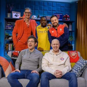 Alex Brooker Instagram - Not sure if it shows in the photos but I had the time of my life sat next to my new best mate @tonyadamsofficial on Fantasy Football! It’s on Sky Max tonight at 10pm and available on @skytv on demand now. I absolutely loved being on it and @realmattlucas @elis_james_content and @andrewmensah_ are making such a great show.