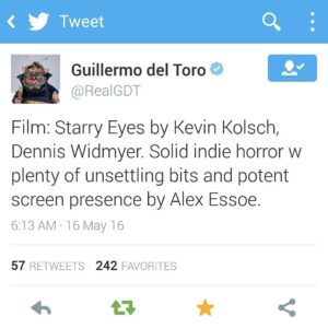 Alex Essoe Instagram - I think I'm going to faint... @denniswidmyer @kevinkolsch
#guillermodeltoro #likesourmovie #omg #newlevelunlocked #icandiehappy #starryeyes