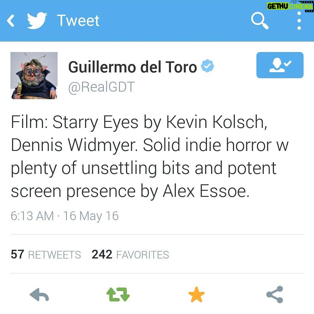 Alex Essoe - 285 Likes - I think I'm going to faint... @denniswidmyer @kevinkolsch
#guillermodeltoro #likesourmovie #omg #newlevelunlocked #icandiehappy #starryeyes