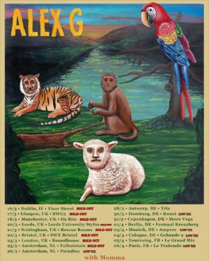 Alex G Instagram - upgraded venues in berlin and night 2 in amsterdam