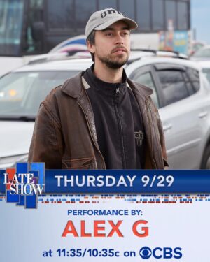 Alex G Instagram - musical guest on @colbertlateshow tomorrow night

  upgraded toronto venue... all tix on sale at sandyalexg.com