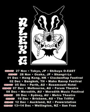 Alex G Instagram - Remaining shows of 2023 in Asia, Australia and New Zealand