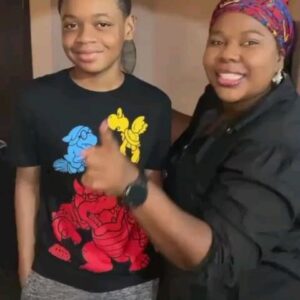 Alex Okoroji Instagram - Happy Children's Day 🎉 to my darling son, Ray and all the wonderful children in Nigeria. Our heart, legacies and future leaders of tomorrow. 

May you continue to be the amazing source of joy and blessings you are to us.

God bless you all. We love you. And we celebrate you. ❤🎊

Slide 1: Ray alone 
Slide 2: Ray and Mummy (me)
Slide 3: Ray and Aunt Yvonne Berry (my E.A)

P.S: BTW Ray turned 14 years old on May 12th and is now as tall as me.🙈 We are the same height. Can you believe it?! Eish! 😅

#childrensday #child #mylove #boymom #blessed #grateful