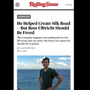 Alex Winter Instagram - Thanks @rollingstone for supporting @freerossulbricht. Link at RS bio.
