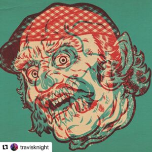 Alex Winter Instagram - More Destroy All Neighbors art. Thanks @travisknight 🙏

#Repost @travisknight
・・・
VLAD
DESTROY ALL NEIGHBORS!
This movie is a gross, discussing lowbrow gore-fest. Only a sick deranged individual would find this entertaining. 10 out 10, no notes, a perfect film. 

@jonahray and @alxwinter f*cking killed! As a life long prog fan this is the best use of a 1978 Mobius Megatar in a film. The only runner up is the Champman Stick in David Lynch’s Dune. 

@shudder #illustration #horror #horrorart #art #drawing #fanart #deatroyallneighbors #shudder