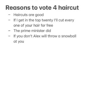 Alex the Astronaut Instagram - Haircut has a chance for the hundred. Voting closes at 12. Get em in