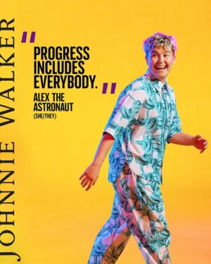 Alex the Astronaut Instagram - #ad If you walked around Sydney during Pride, you might have seen this big yellow poster of me and some other LGBTQIA  legends walking proudly with @johnniewalker. It was kinda hard to miss
#DrinkResponsibly #KeepWalkingProudly