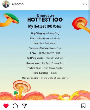 Alex the Astronaut Instagram - Being on the Prime Minister’s hottest 100 list actually makes me a real astronaut now