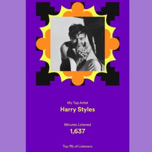 Alex the Astronaut Instagram - Thank you for listening to my songs this year. I was very busy listening to this new artist called harry. Love you @harrystyles honoured to be in the top 1%