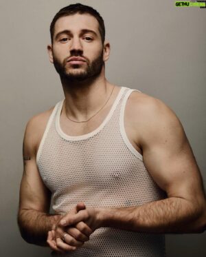 Alexander Lincoln Instagram - ‘Mesh vests and gormless express…ions’

Had a wonderful time speaking to @jamietabberer for @attitudemag last month and got some lovely shots courtesy of @deanryanmcdaid_ 

Styled by @josephkocharian 
Grooming by @dandelgado_ 
Art direction @alexhambis 

Check out the article in my bio 🥸