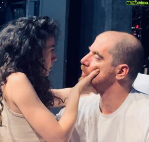 Alexandr Molochnikov Instagram - Thanks to @geshertheatre , starting to cook something. 
It is hard to describe what Tel Aviv is like now . Definitely not simple. Everybody talks about war. Very different opinions. Trying to create “Crime And Punishment”. Hope to see everybody again soon. 

Ps So happy my friend (since we were 3) @zindervizia is ready to marry @nettabarzi (on the picture, wish this was reality).