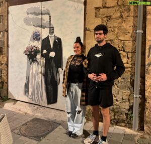 Alexandr Molochnikov Instagram - Thanks to @geshertheatre , starting to cook something. 
It is hard to describe what Tel Aviv is like now . Definitely not simple. Everybody talks about war. Very different opinions. Trying to create “Crime And Punishment”. Hope to see everybody again soon. 

Ps So happy my friend (since we were 3) @zindervizia is ready to marry @nettabarzi (on the picture, wish this was reality).