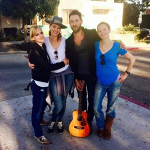 Alexandra Holden Instagram - On the set of the video "Hold on to Me" by @mondocozmo  If you haven't seen it, check it out, it's truly touching-- a gorgeous song and @annafaris performance is stellar.  AND buy the album Plastic Soul by MONDO COZMO TOMORROW!  YAY!  #tbt #holdontome #musicvideo #mondocozmo #plasticsoul #buythealbum #rocknroll #guitar