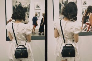 Alexandra Krosney Instagram - Fabulous stranger at a fabulous art gallery: do you know what we call those dresses? Baby dolls. You’re dressed like a little baby doll… but you’ve got mama’s purse.
