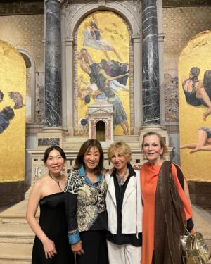 Alexandra Munroe Instagram - In Venice, celebrating the launch of Nico Muhly’s To the Body with Guggenheim President Wendy Fischer and Asian Art Circle Co-Chair Gay-Young Cho along with our CEO and Director Mariet Westermann and Chief Curator Naomi Beckwith, and many Guggenheim friends and supporters. The collaboration with Yu Hong has been a dream and Nico’s music extends the experiential dimension of the show to achieve an ethereal yet acute sublime. Congratulations to the artists and thank you to all who made this project possible!

@guggenheim @guggenheim_venice @lisson_gallery #venicebiennale2024 #yuhong @nicomuhly #nicomuhly