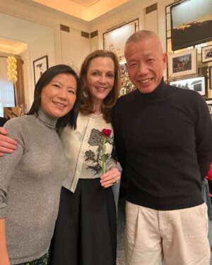Alexandra Munroe Instagram - 新年開了！Wonderful to be with old friends at a fabulous Lunar New Years Party in New York tonight. The excitement around China’s opening is palpable, and returning will be a highlight of 2023 for the Guggenheim, and for me.  Happy Year of the Rabbit! 

#chinesenewyear #lunarnewyear2023 #caiguoqiang #yearoftherabbit