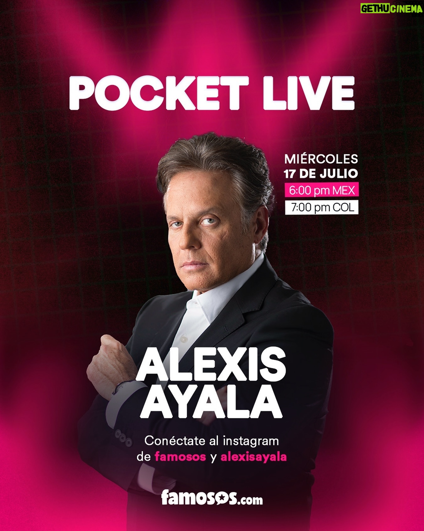 Alexis Ayala - 74 Likes - Estamos muy felices de anunciar este nuevo PocketLive junto al actor @alexisayala 🤩
Conéctate y entérate de sus proyectos y experiencias, pero sobre todo de toda la conexión que hay con sus fans a través de Famosos.com 💖
Te esperamos el 17jul a las 6pm Mx /7pm Col ⏰
#Famosos #alexisayala #InstagramLive #actormexicano #telenovelas