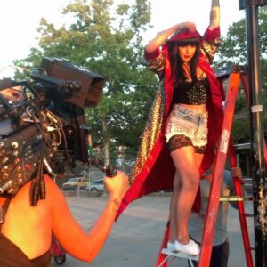 Alexis Krauss Instagram - happy belated birthday bitter rivals!!!

our baby turned 10 last week. i had so much fun going through these photos.

what was your favorite bitter rivals moment? would love to hear from you below👇

💖💛💖💛

photo 1-3 behind the scenes filming the video for bitter rivals with the inimitable @reedmorano
