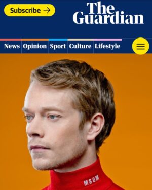 Alfie Allen Instagram - Guardian press re @jojorabbitmovie 🐇 styling by @warrenalfiebaker - photos by @bazzaj - Grooming by @barbaraguillaume - words by @missmarthahayes ❤️