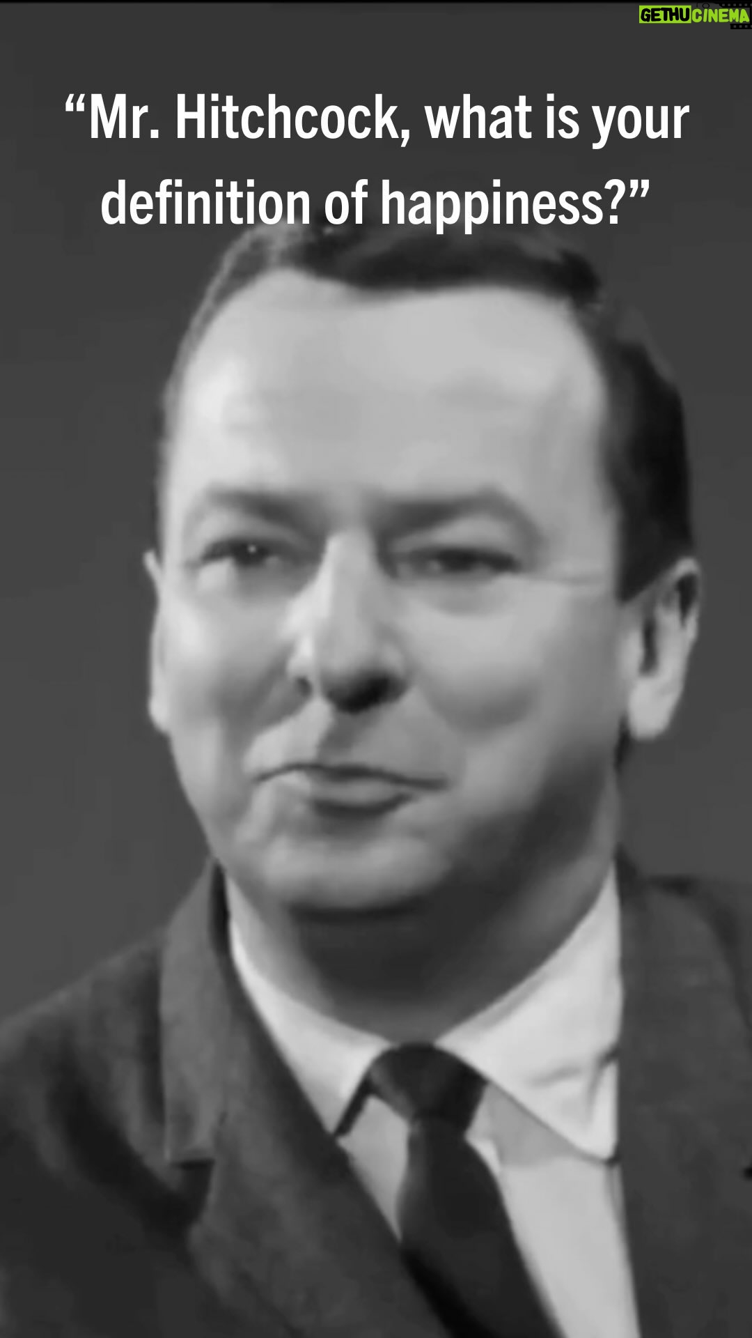 Alfred Hitchcock - 4.2K Likes - Alfred Hitchcock shares his definition of happiness in a 1964 interview, “A Talk with Alfred Hitchcock,” from the CBC television series Telescope with host-director Fletcher Markle.
.
.
.
#alfredhitchcock #alfredhitchcockpresents #hitchcock #director #bestdirector #suspense #masterofsuspense #thriller #film #filmgeek #classicfilm #cinema #classiccinema #movies #moviebuff #bestmovies #classicmovies #alfredhitchcockmovies #reels #reelsinsta #reelsvideo #reelsofinstagram