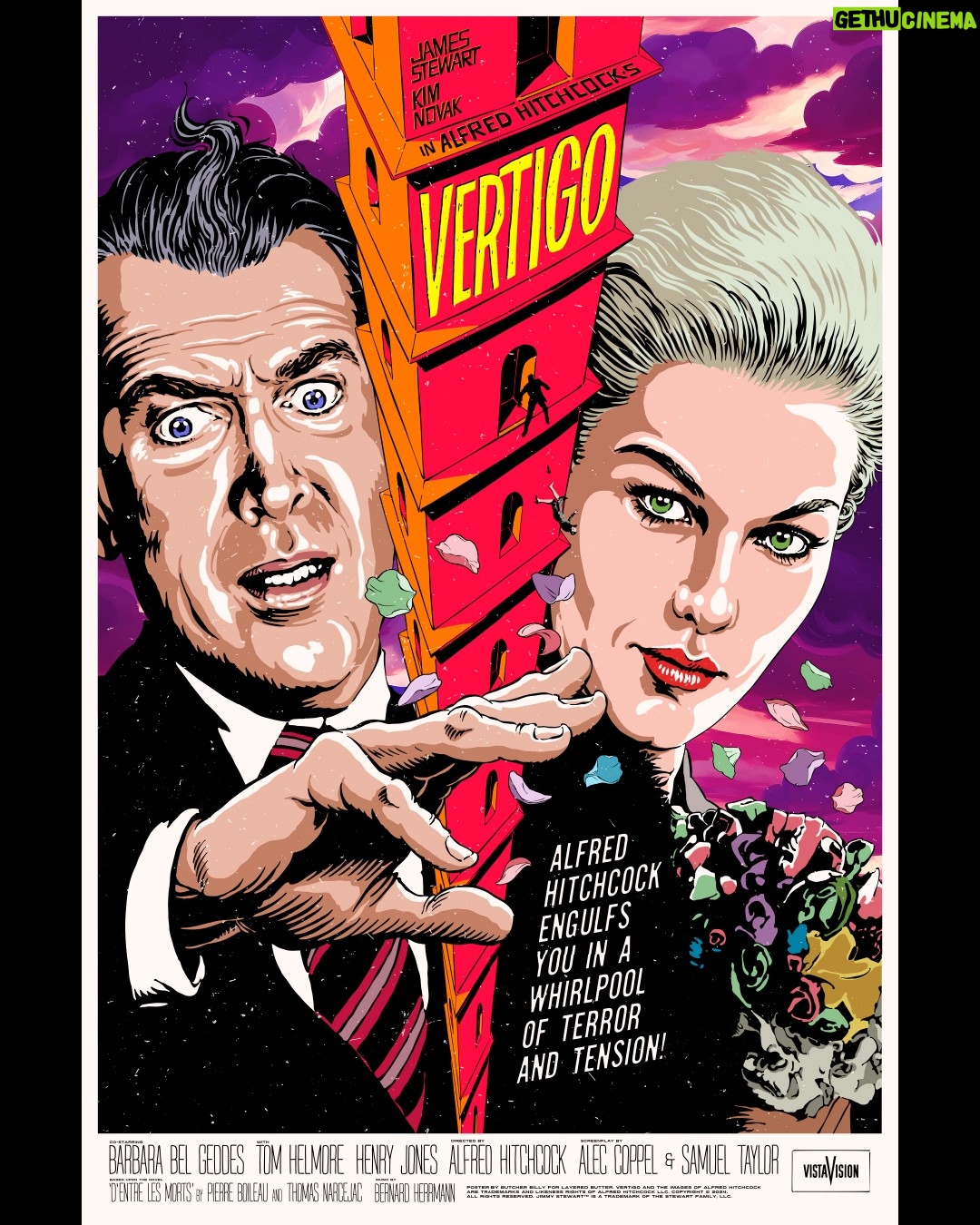 Alfred Hitchcock - 7K Likes - New Poster Release: VERTIGO by @thebutcherbilly from @layeredbutter.
Introducing Butcher Billy’s nightmarish vision of Alfred Hitchcock’s masterpiece VERTIGO (1958). Billy is a renowned graphic designer known for his bold eclectic style that blends pop culture with contemporary art. This is the first release from @layeredbutter’s officially licensed Vertigo poster series celebrating the film’s unbridled legacy.
Posters are now available for purchase now at layeredbutter.com/store and with the link in our bio.
Artist: Butcher Billy
Title: Vertigo (Nightmare or Dawn)
Medium: Lithograph
Edition: 450
Markings: Hand-numbered
Dimensions: 24" x 36" poster
Year: 2024
Vertigo and the images of Alfred Hitchcock are trademarks and likeness rights of Alfred Hitchcock LLC. Copyright © 2024. All Rights Reserved. Jimmy Stewart™ is a trademark of The Stewart Family, LLC.
Prints will ship in 4-6 weeks.
Ships to North America only.
.
.
.
#alfredhitchcock #alfredhitchcockpresents #hitchcock #vertigo #vertigofilm #butcherbilly #vertigoposter #movieposter #bestdirector #suspense #masterofsuspense #film #filmgeek #classicfilm #thriller #cinema #instacinema #classiccinema #movies #moviebuff #bestmovies #alfredhitchcockmovies