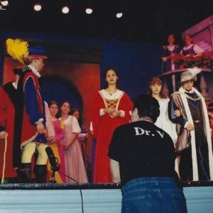 Ali Ewoldt Instagram - Yesterday we said goodbye to my mentor and teacher, conductor and director and coach, the man who made us all promise to give him “all the credit and ten percent” and truly deserved it, Dr. Renato Vellutino, aka “Doc.” Doc took me on as a voice student at age 10 and gave me a foundation of technique I still rely upon. He made musical theater in our small public high school, Pleasantville H.S., important and exciting and something for the entire community to participate in. He taught us that “fun is excellence and excellence is work” and that every single person onstage and off was valuable and critical in putting on a show. He came to see me on tour and on Broadway and at 90 years old, remembered every solo I sang with our high school chorus. He loved his family and his students passionately and made sure that we knew it. I can never thank you enough, Doc, but I promise to carry your legacy forward always.

1. Doc coming to see me play Tuptim in The King and I at LCT (a role he cast/directed me in in H.S.)
2. Doc directing us in Kiss Me Kate
3. Doc, his son Gian-Carlo, grandson Jake and I recreating a scene from KMK in an “Encore” parody I never finished in 2020
4. Singing for Doc and Mrs. V from a safe distance in 2020
5. Doc’s 90th Birthday
6. Part of the Les Miserables medley we did in HS (on VHS)
7. To live in hearts we leave behind is not to die