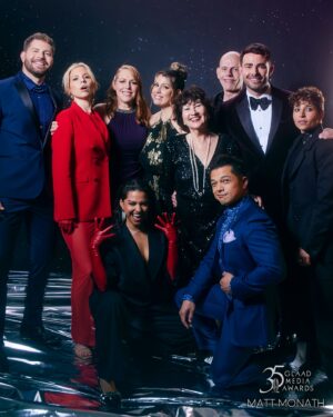 Ali Liebert Instagram - 🌌Thank you magical human @mattmonath & your team for these beautiful images from a beautiful evening celebrating queer excellence!  Loved getting all fancy and celebrating our nominated @hallmarkchannel films with our hallmark fam in nyc 🌈♥️🌈
@glaad 
💥💥💥
#queer #queerexcellence #celebrate #lgbtqia #queerartist #pride 
#representationmatters #hallmark #hallmarkies #family #glamour