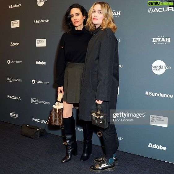 Alice Englert - 1.1K Likes - Sundance grey carpet 🧊with sublime 🌻 @jennifer.connelly 🌻 @sundanceorg 🌹