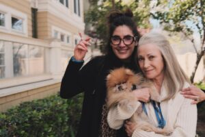 Alicia Coppola Instagram - Just a peek from on set of And You Are…? With the incomparable @janeseymour and my mothers dog Georgie. #shortfilm #indiefilmmaker #indiefilmhustle