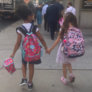 Alicia Minshew Instagram - And so it begins... 5th freaking grade! These 2 little city chicks have been walking to school together for 5 years. It gives us all such joy each year! Look how much smaller they were the first year! I love that they still hold hands..🥰 #backtoschool #fifthgrade #nyc #citygirls #foreverpals