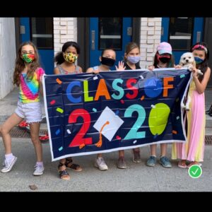 Alicia Minshew Instagram - And this is how you end elementary school after being in quarantine..... take note of my kid’s leg. 😂( We had to take one with the masks down for a moment to see their happy little faces!) I am not crying at all.😪. Next up..middle school. 😭Wills had the best 6 years of her life at #ps199. We will be  forever grateful for all of her fantastic teachers and for her amazing experience at this school. It will be in our hearts forever.❤️❤️#5thgradegraduation #timeflies #friendship