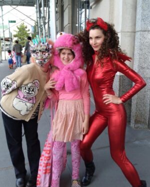 Alicia Minshew Instagram - Bring on the first day of fall! Anyone else excited for Halloween?! Too soon? Tis the season for me to sport tight costumes and embarrass Willow with my dancing. Which is what I did last year in this devil outfit. 😬Check out @anomalyjewelry and her beautiful daughter’s insanely amazing costume. They are the real deal. Puts my Amazon costume to shame..😆