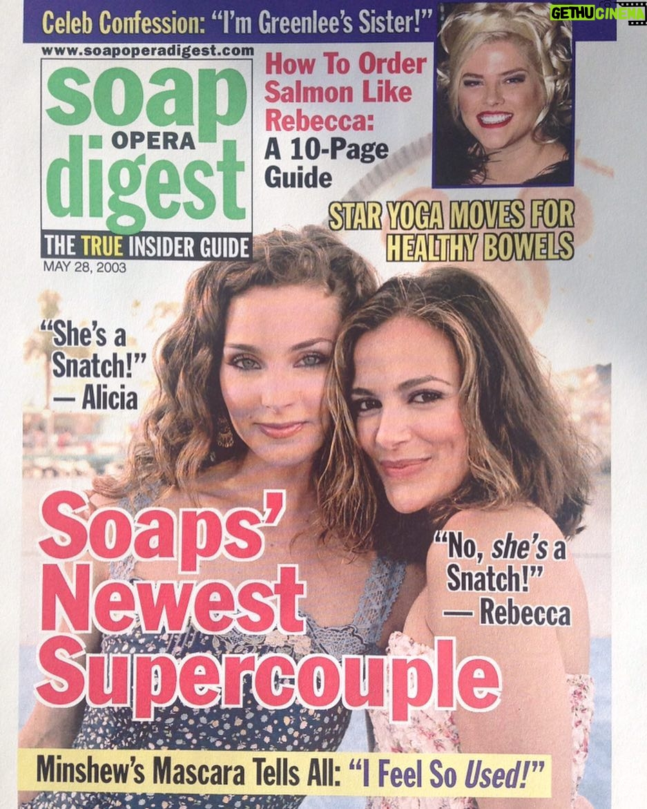Alicia Minshew - 2K Likes - Happy happy birthday to you, my dear, beautiful, talented and hilarious friend Rebecca! Remember this mock @soapdigest cover @maralevinsky made for us?!! 🤣🤣It is pure genius! We are babies here! Feels like yesterday. This was the beginning of a truly special friendship. ❤️❤️#birthdaygirl #mypal #supercouple #snatch #loveher