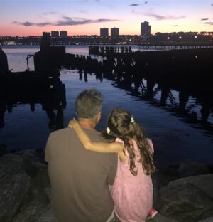 Alicia Minshew Instagram - Gorgeous night in NYC at the pier at Riverside park.  These two pals..❤️ I love summer in the city. #summerinthecity #riversidepark #uws #nyc #myhood #fatherdaughter #pals