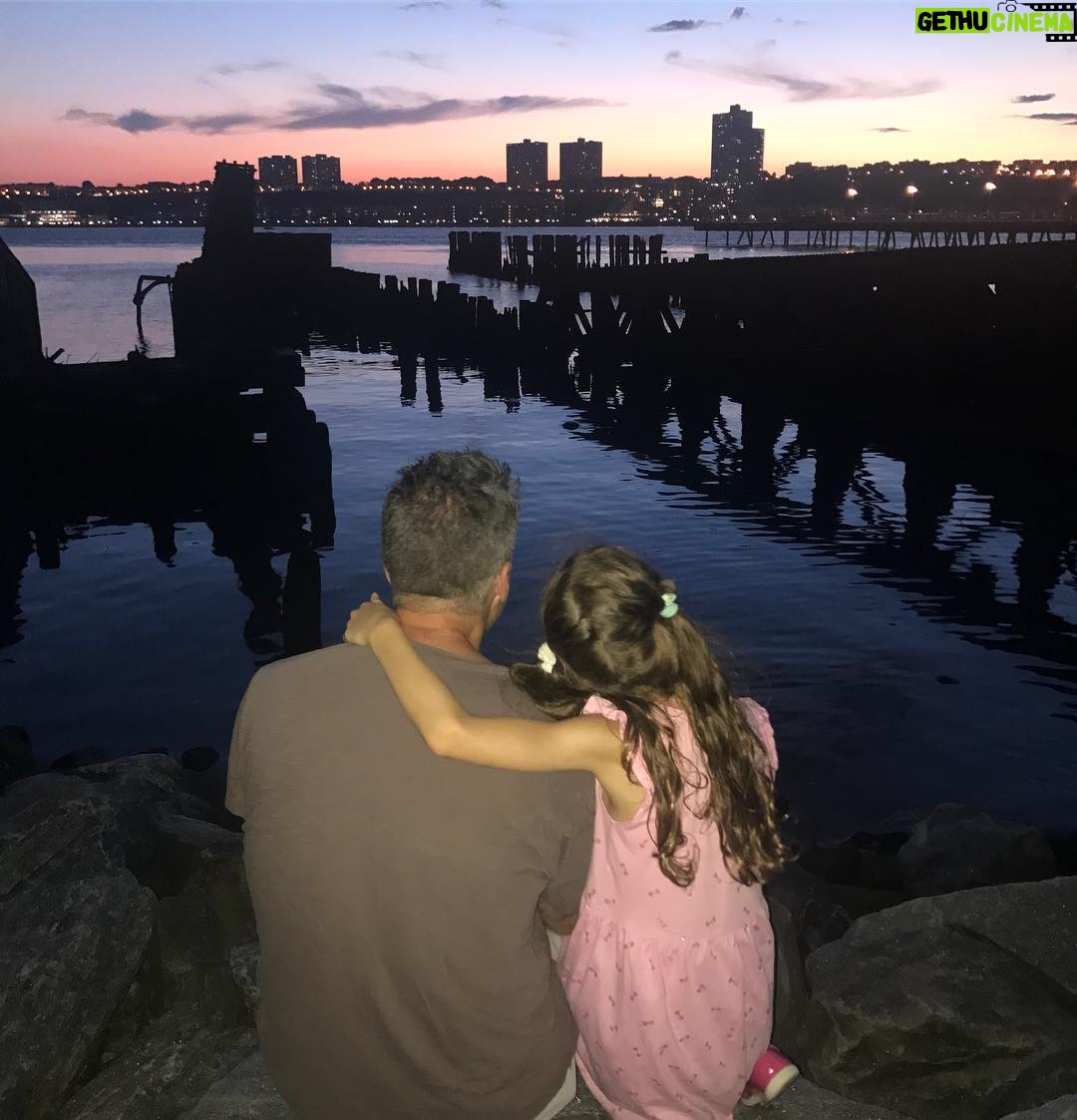 Alicia Minshew - 1.2K Likes - Gorgeous night in NYC at the pier at Riverside park. These two pals..❤️ I love summer in the city. #summerinthecity #riversidepark #uws #nyc #myhood #fatherdaughter #pals